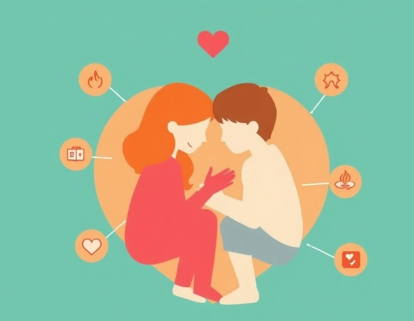 An infographic displaying the signs of platonic love, including emotional connection and support, illustrated with icons.